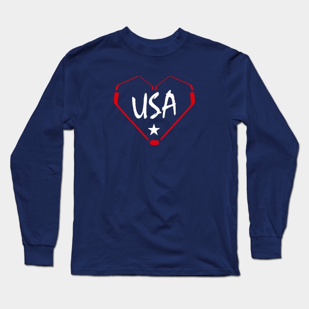 Heart of the USA Long Sleeve T-Shirt by miniBOB